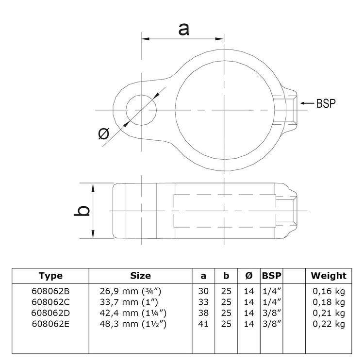 Doos Scharnieroog-E / 48,3 mm (70 stuks)